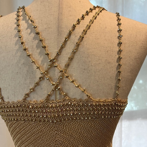 Gold Beaded Camisole size M - Picture 6 of 9